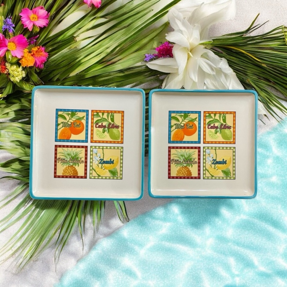 Rivierra Van Beers Signature Set of Two Stoneware Trays